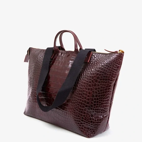 Clare V. LE ZIP SAC - SOLD OUT online
Elegant Burgundy Crocodile-Embossed Tote - Picture 3 of 7